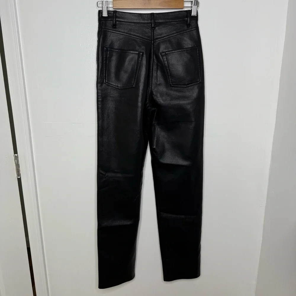 ARITZIA Wilfred Black Faux Leather Melina Pants
